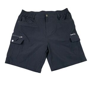 Santiny Mens Black Cargo‎ Hiking Shorts Stretch Outdoor Lightweight Size Large
